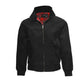 Harrington Jacke Blouson mit schottischem Tartan Futter (schwarz - black)