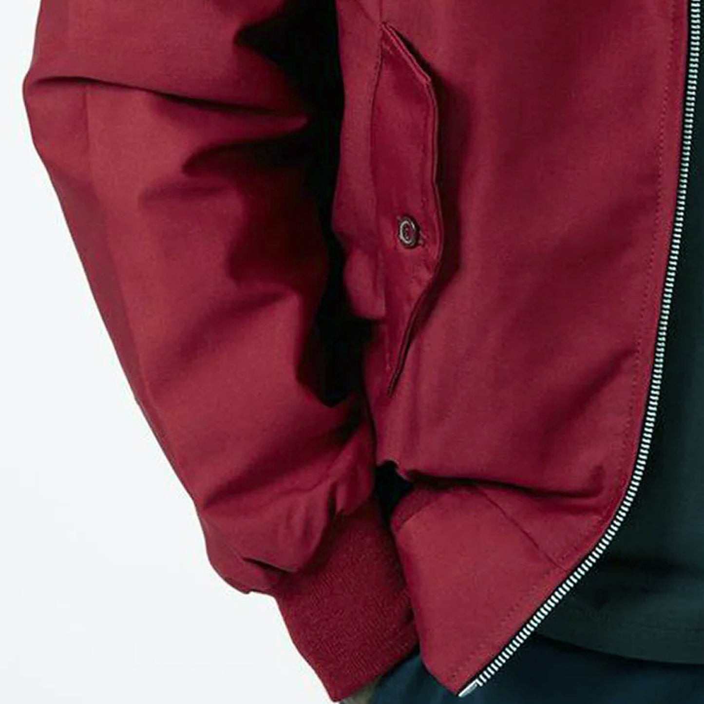 Harrington Jacke Blouson mit schottischem Tartan Futter (Burgundy - weinrot)