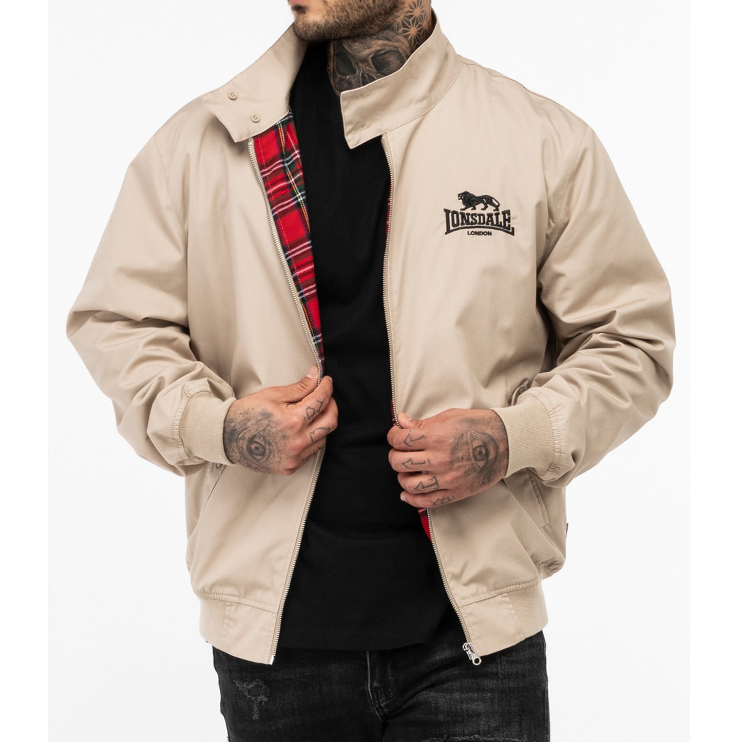 LONSDALE Harrington Jacke schmale Passform (beige - sand)