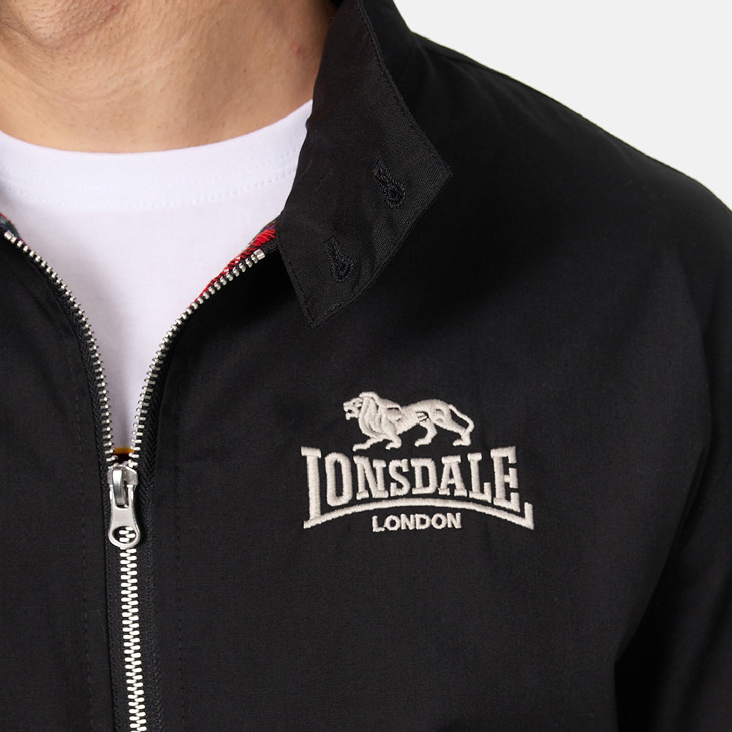LONSDALE Harrington Jacke schmale Passform (black - schwarz)