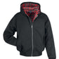 HARRINGTON Jacke mit Kapuze und schottischem Tartan Futter (schwarz - black)
