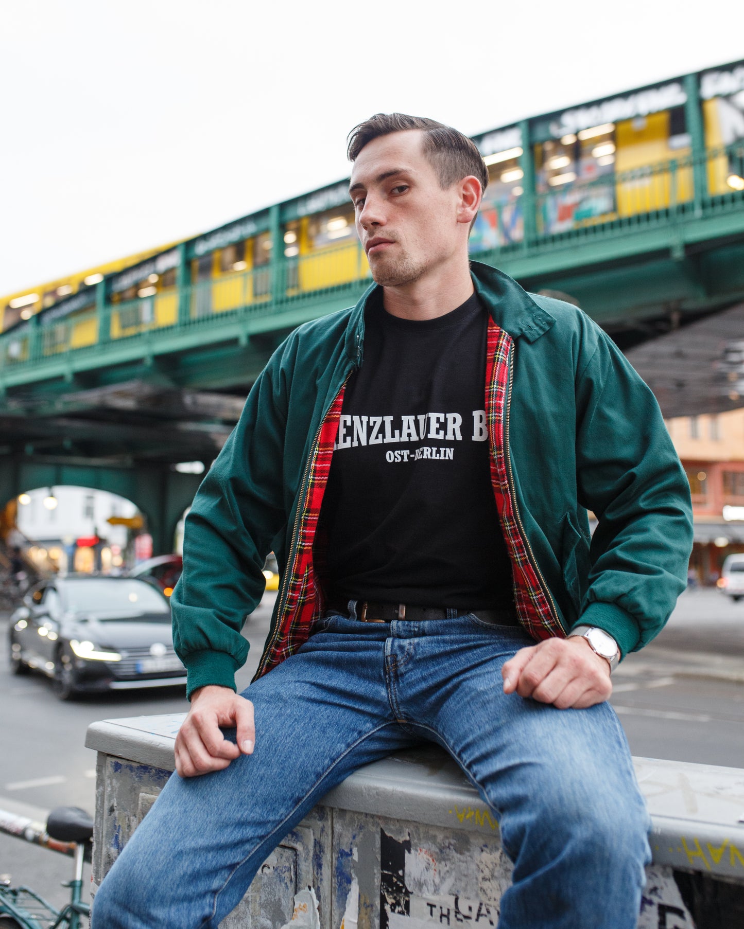 Harrington Jacke Blouson (bottle green - dunkelgrün)