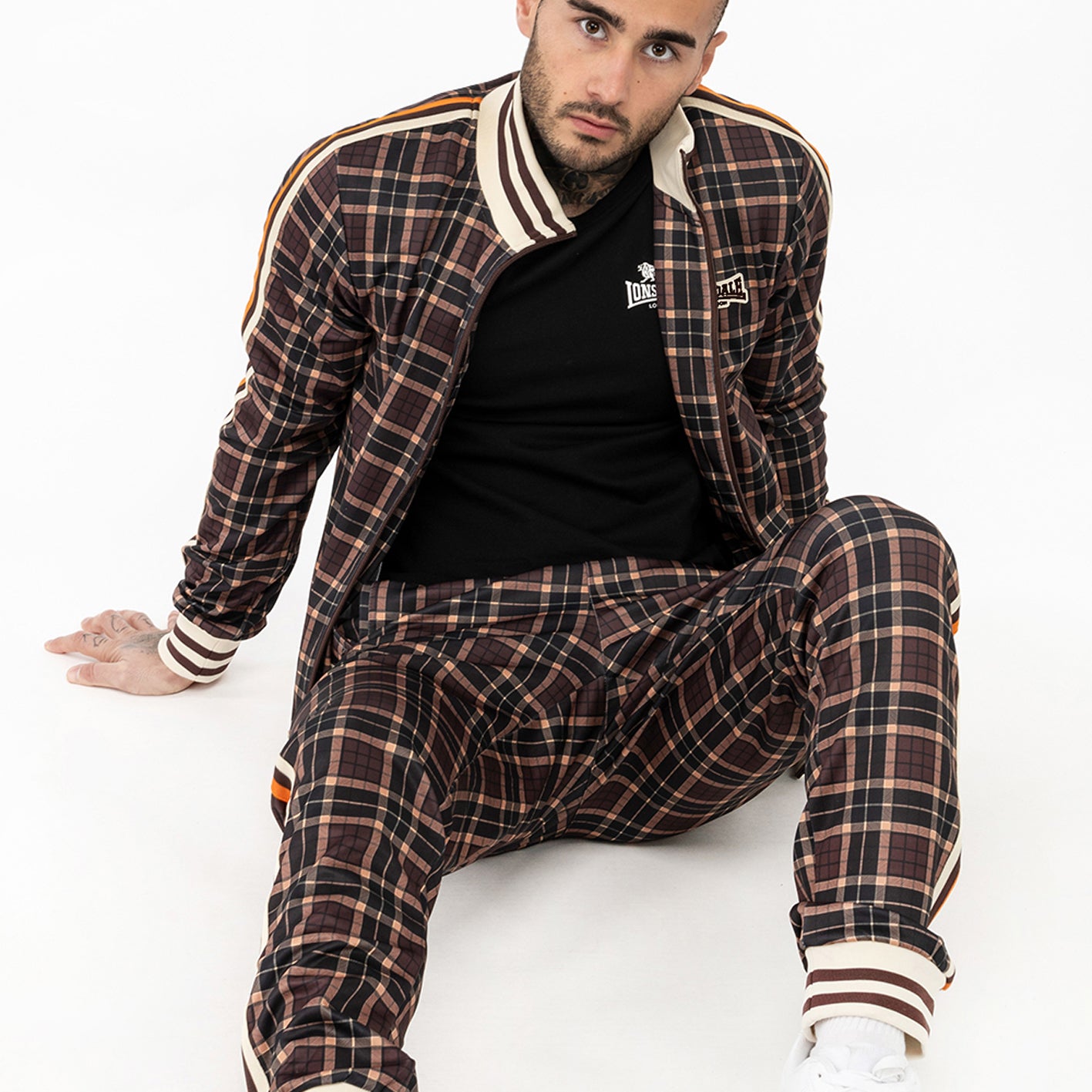 Trainingsjacke "The Gentlemen" Trackjacket von LONSDALE LONDON (hedley-karo-brown)