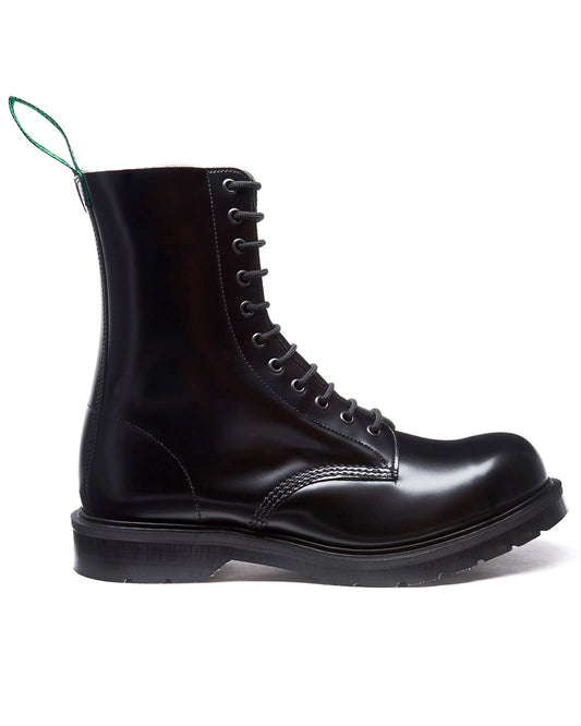 SOLOVAIR ''Highlander'' 11 Eye Steel Toe Derby Boot Stiefel mit Stahlkappe (black - schwarz)