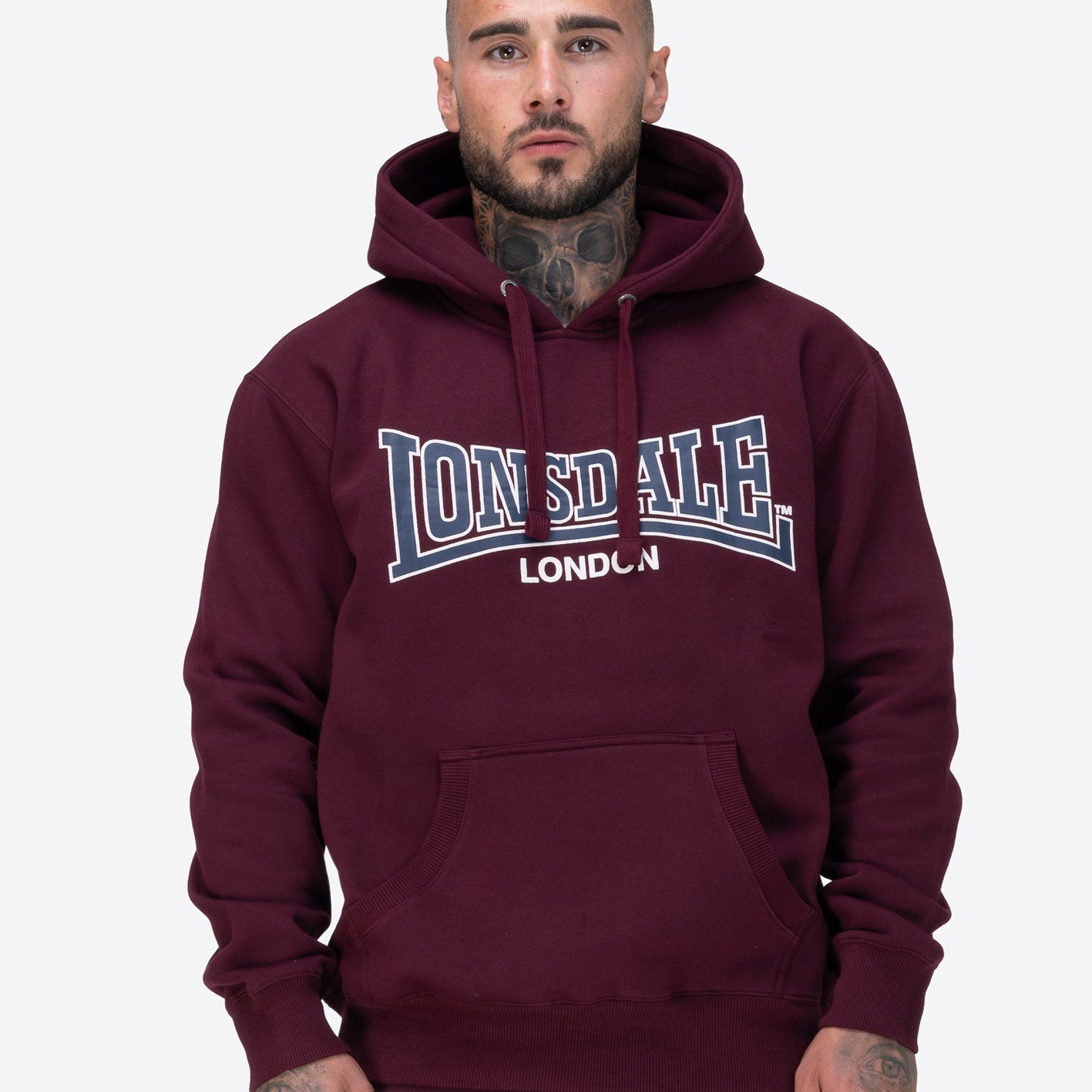 LONSDALE LONDON Hoodie Kapuzensweater sellan (weinrot - burgundy)