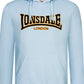 LONSDALE London Hoodie Kapuzensweatshirt mit klassischem zweifarbigem Flockdruck  (hellblau - sky)