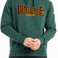 LONSDALE London Hoodie Kapuzensweatshirt mit klassischem zweifarbigem Flockdruck (dunkelgrün - bottlegreen)