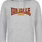 LONSDALE London Hoodie Kapuzensweatshirt mit klassischem zweifarbigem Flockdruck (grau malange)