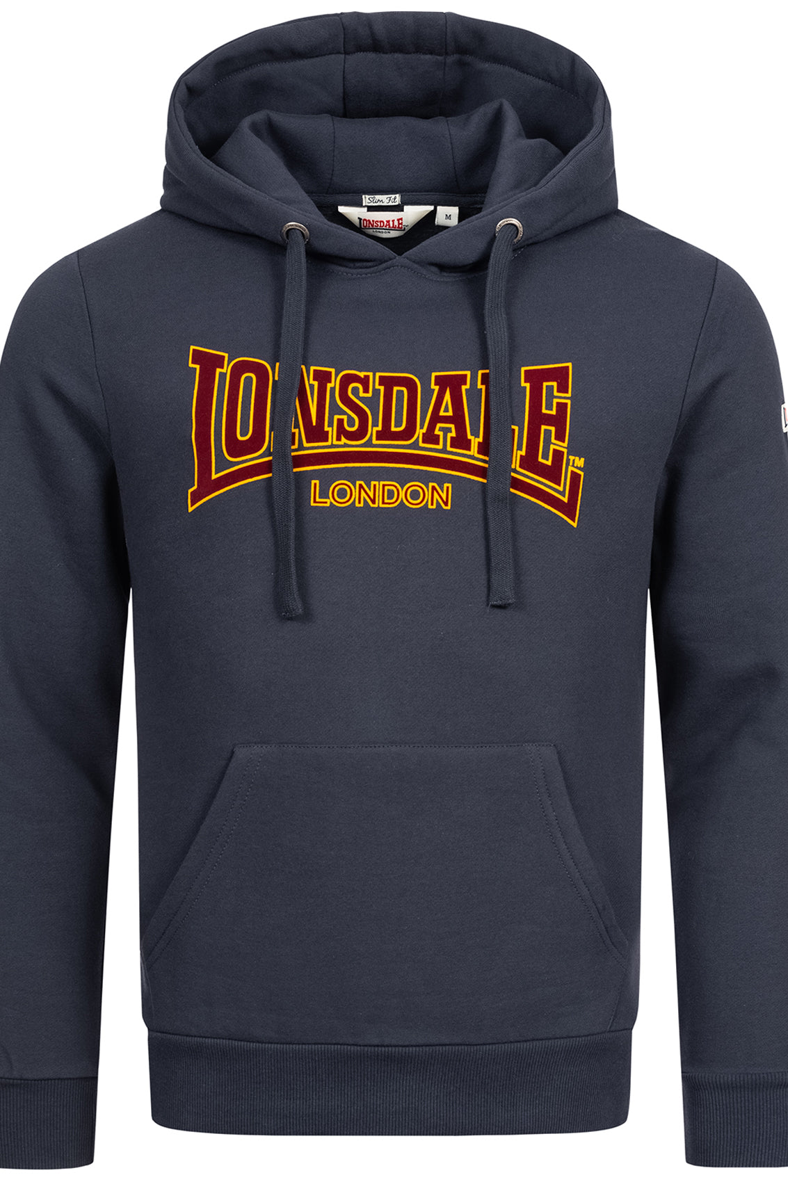 LONSDALE London Hoodie Kapuzensweatshirt mit klassischem zweifarbigem Flockdruck (navy - dunkelblau)
