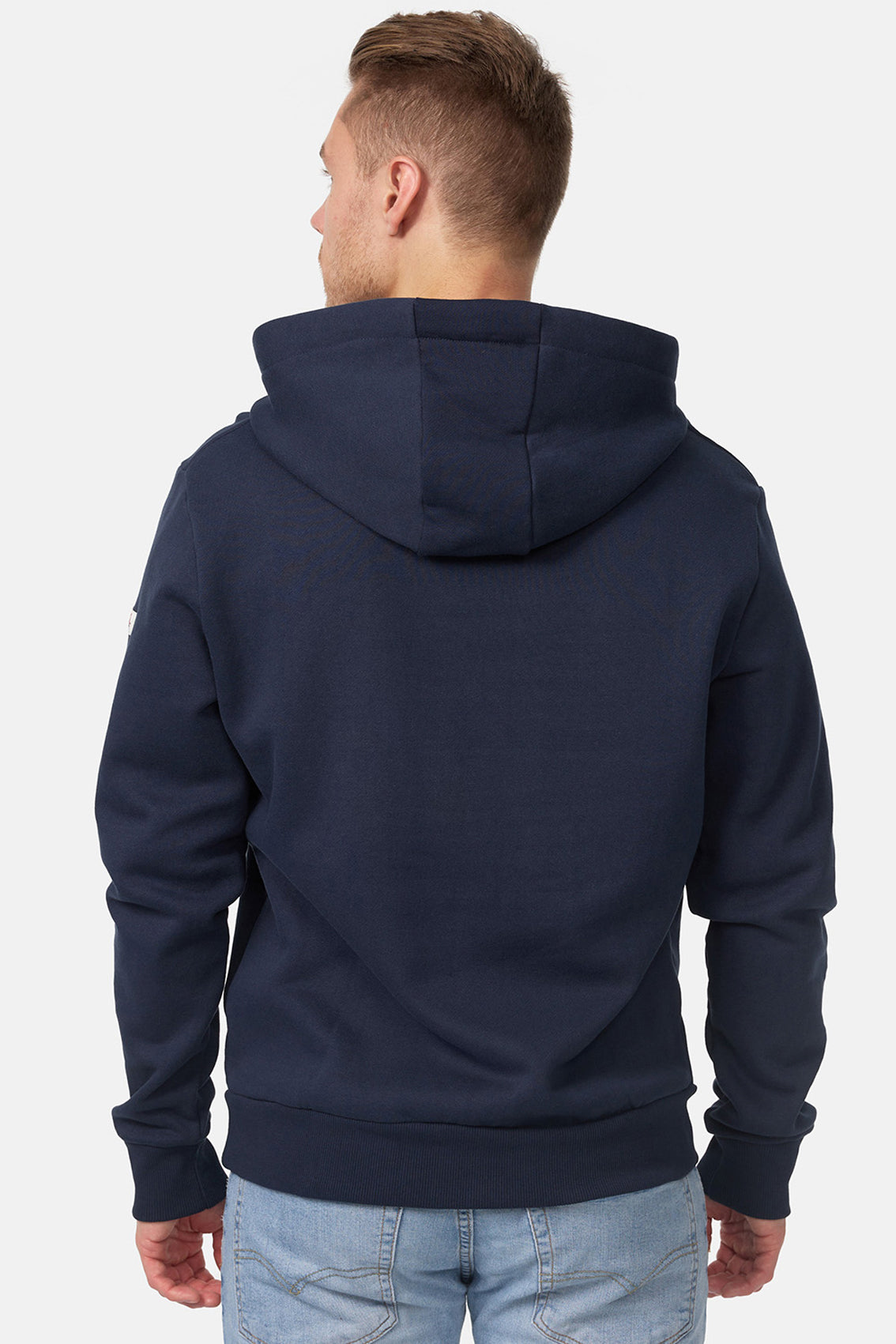 LONSDALE London Hoodie Kapuzensweatshirt mit klassischem zweifarbigem Flockdruck (navy - dunkelblau)