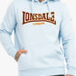 LONSDALE London Hoodie Kapuzensweatshirt mit klassischem zweifarbigem Flockdruck  (hellblau - sky)