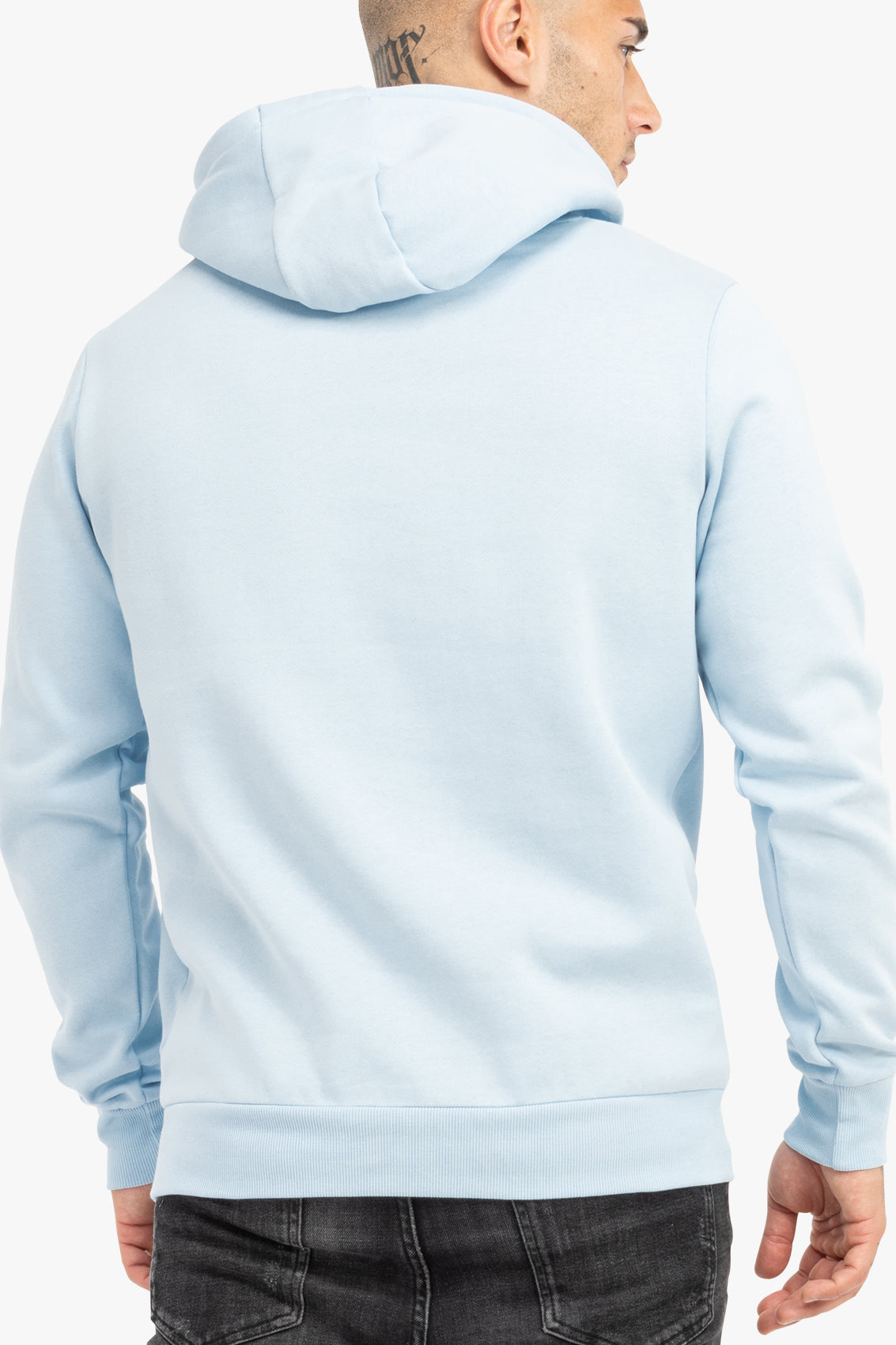 LONSDALE London Hoodie Kapuzensweatshirt mit klassischem zweifarbigem Flockdruck  (hellblau - sky)