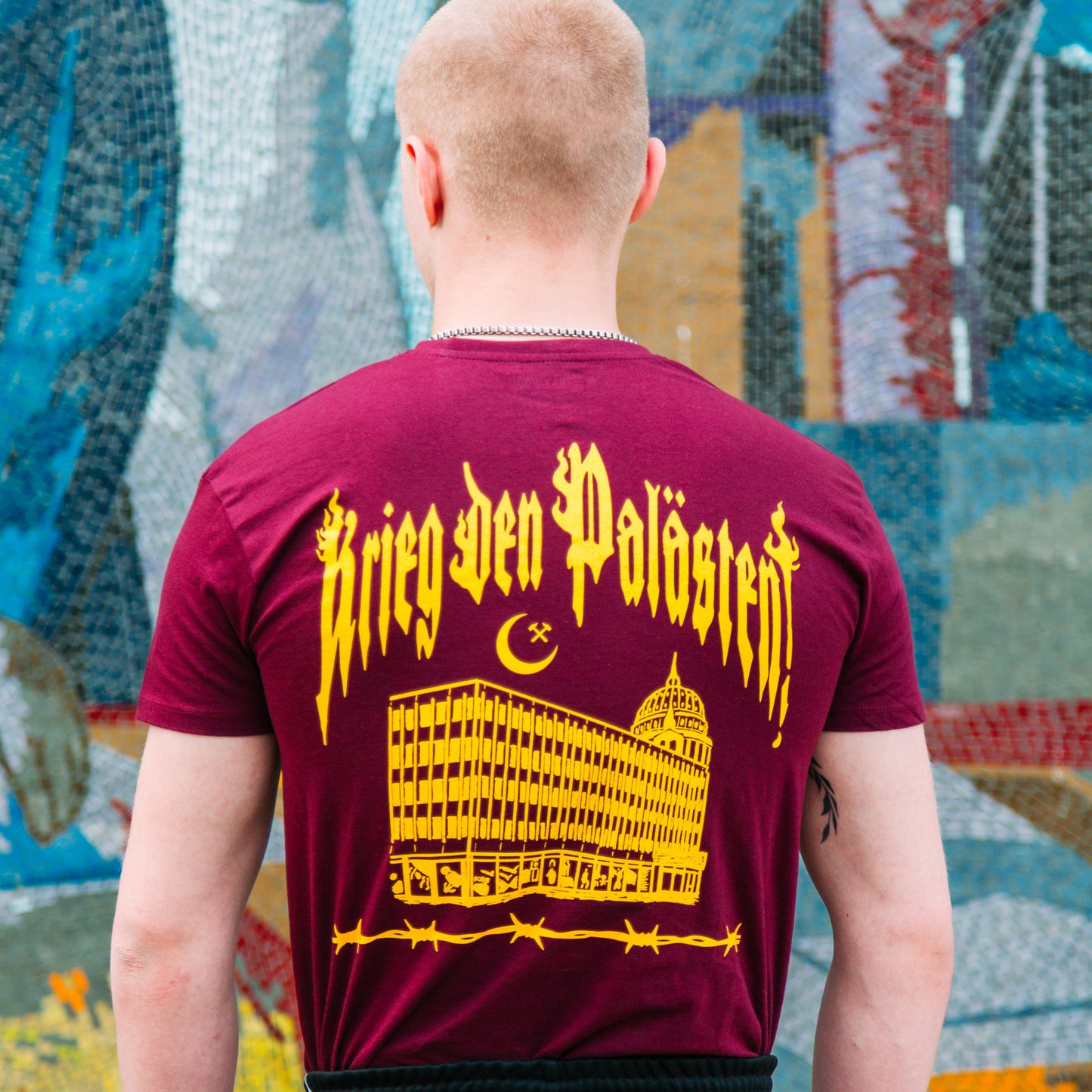 HOOLYWOOD - KRIEG DEN PALÄSTEN - POTSDAM - unsere neue Serie von streng limitierten T-Shirts/Nick (weinrot - burgundy)