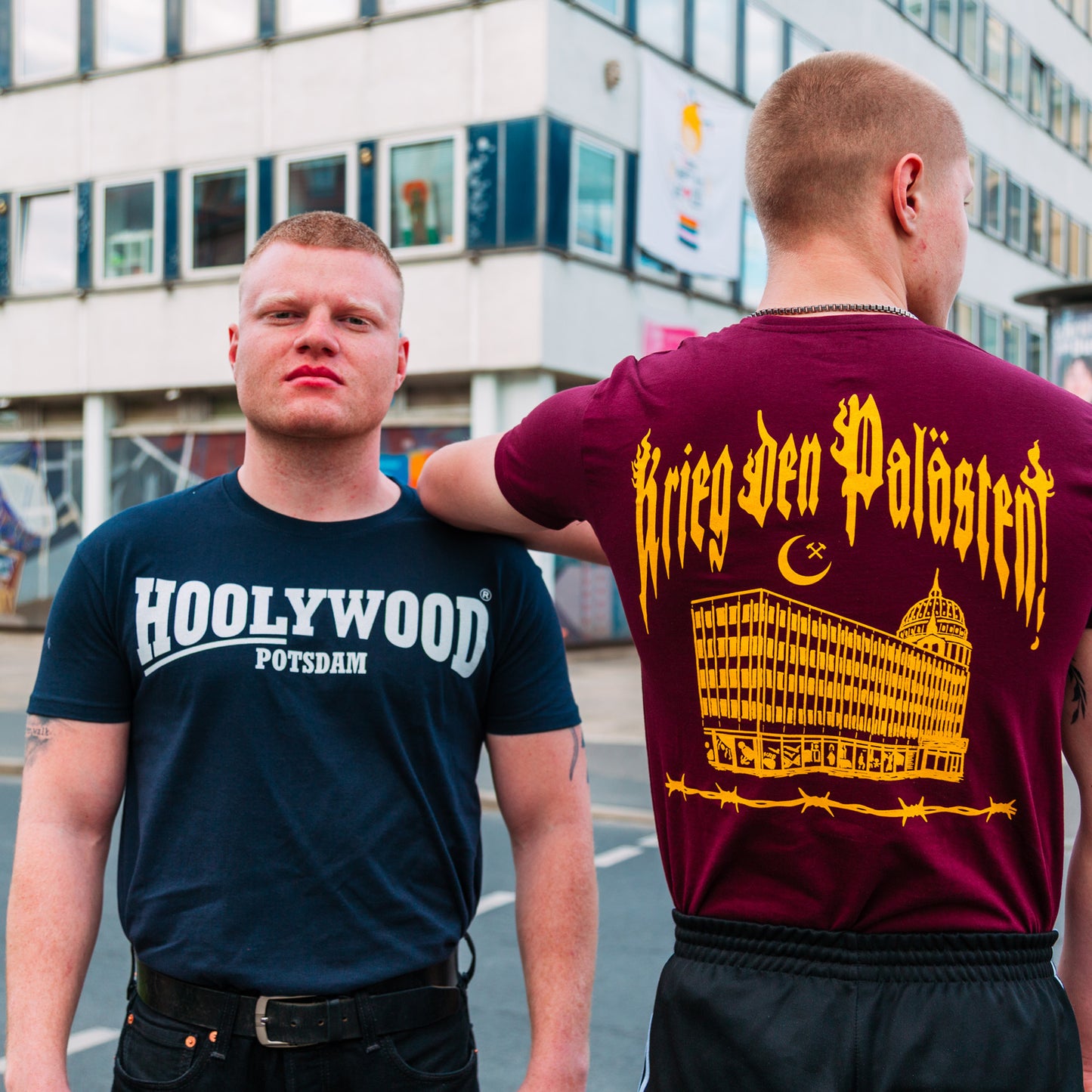 HOOLYWOOD - KRIEG DEN PALÄSTEN - POTSDAM - unsere neue Serie von streng limitierten T-Shirts/Nick (weinrot - burgundy)