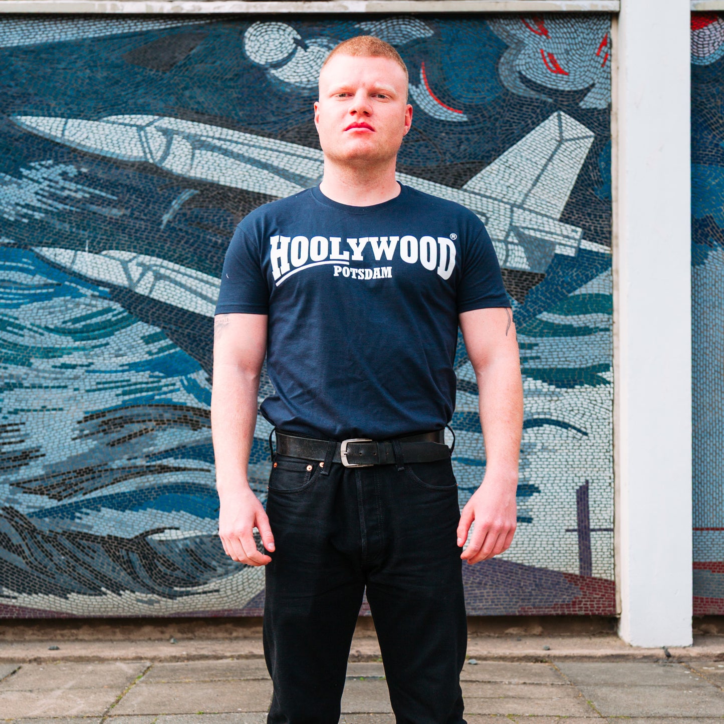 HOOLYWOOD - KRIEG DEN PALÄSTEN - POTSDAM - unsere neue Serie von streng limitierten T-Shirts/Nick (dunkelblau - navy)