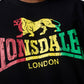 LONSDALE LONDON T-Shirt mit mehrfarbigen Löwen Druck (Jamaica colors)