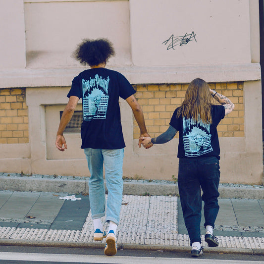 HOOLYWOOD - KRIEG DEN PALÄSTEN - KARL-MARX-Stadt unsere neue Serie von streng limitierten T-Shirts/Nick (dunkelblau/dark-navy)