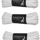 Schnürsenkel für 8-10 Loch Boots/Stiefel 3 Paar Round-Laces Länge ca.160cm für 8-10 Loch Shoes (weiss - white)