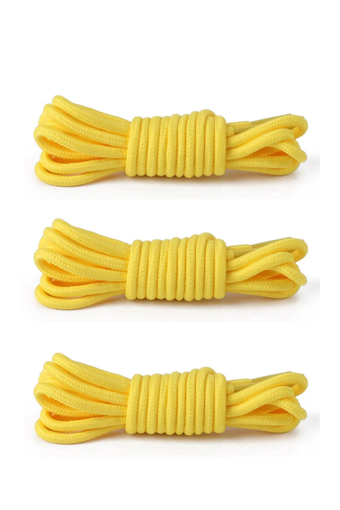 Schnürsenkel 3 Paar Round-Laces Länge ca.90cm für 3-5 Loch Shoes (yellow - gelb)