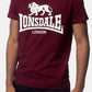 LONSDALE LONDON LION T-Shirt (burgundy/wh - weinrot/weiss)