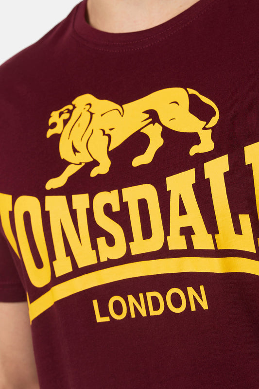 LONSDALE LONDON LION T-Shirt (weínrot - oxblood)