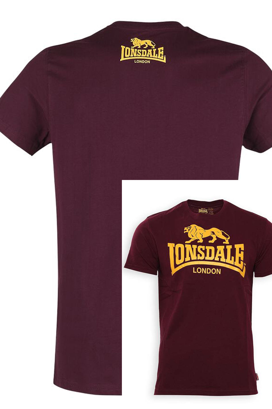 LONSDALE LONDON LION T-Shirt (weínrot - oxblood)