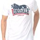 LONSDALE LONDON T-Shirt mit zweifarbigen Löwen Druck (white - weiss)