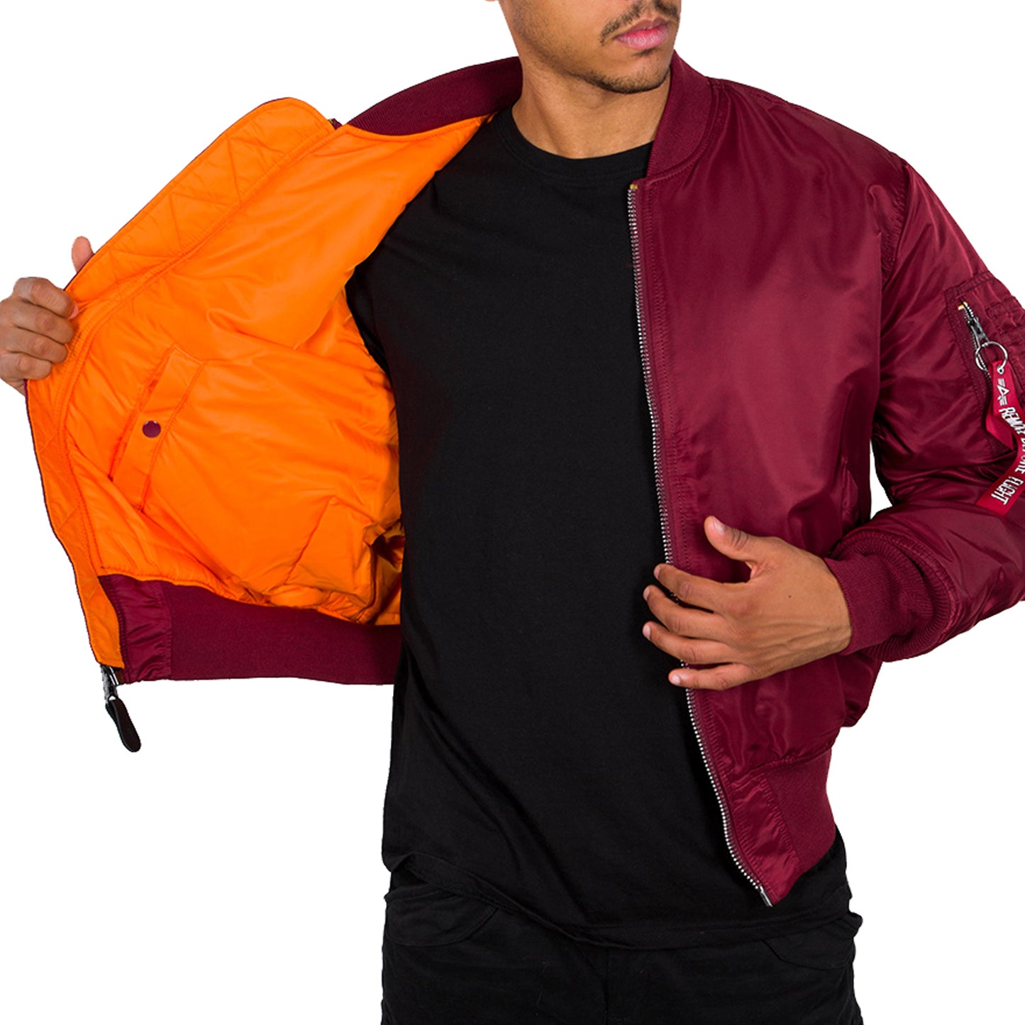 ALPHA IND. Bomberjacket, Fliegerjacke (weinrot - burgundy)