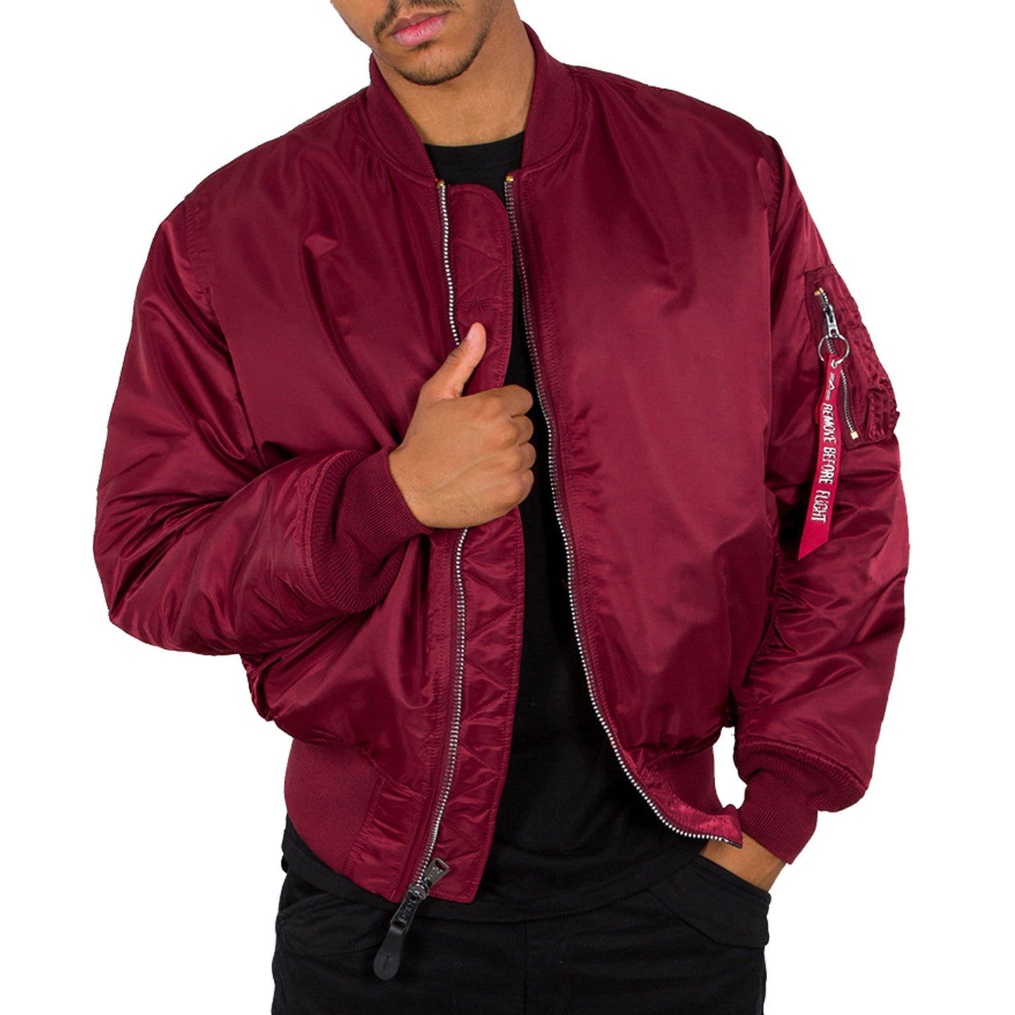 ALPHA IND. Bomberjacket, Fliegerjacke (weinrot - burgundy)