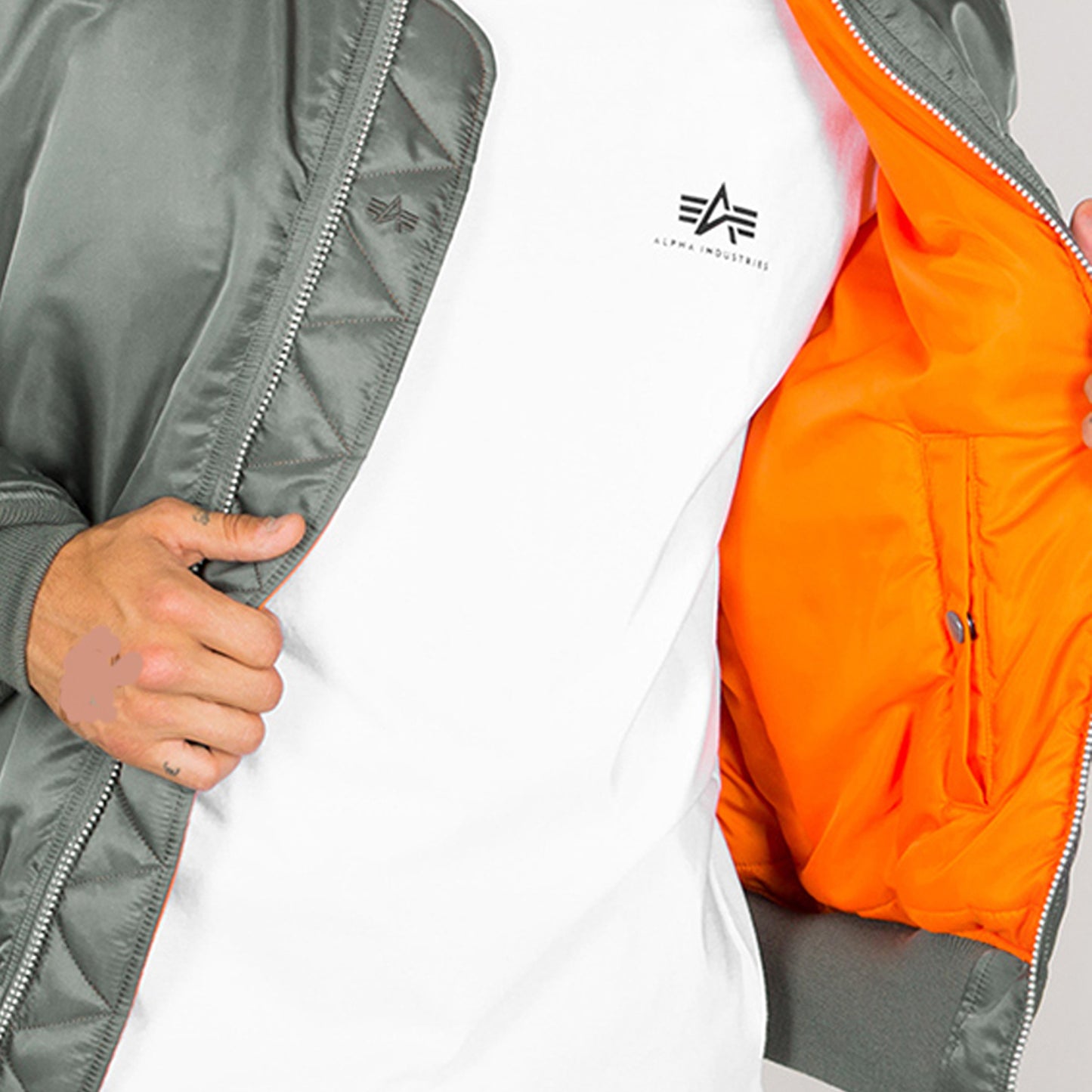 ALPHA IND. Bomberjacket, Fliegerjacke (vintage green - dunkles olive grün)