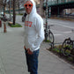 Kapuzen-Sweatshirt OST-BERLIN manufactured by HOOLYWOOD Siebdruck Made in Germany (weiss - white)
