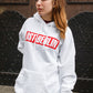 Kapuzen-Sweatshirt OST-BERLIN manufactured by HOOLYWOOD Siebdruck Made in Germany (weiss - white)