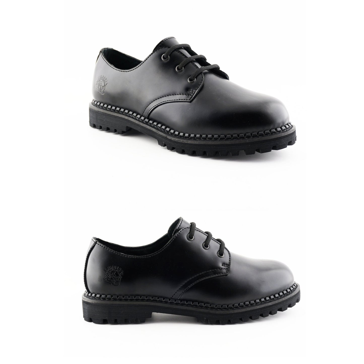 GRINDERS co.uk 3 Loch Shoes PERSIVAL CS with Commando Soles (schwarz - black)