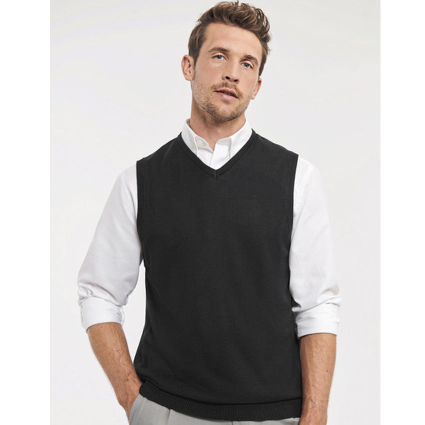 Pullunder Strickpullover ärmellos Russel since 1902 (black - schwarz)