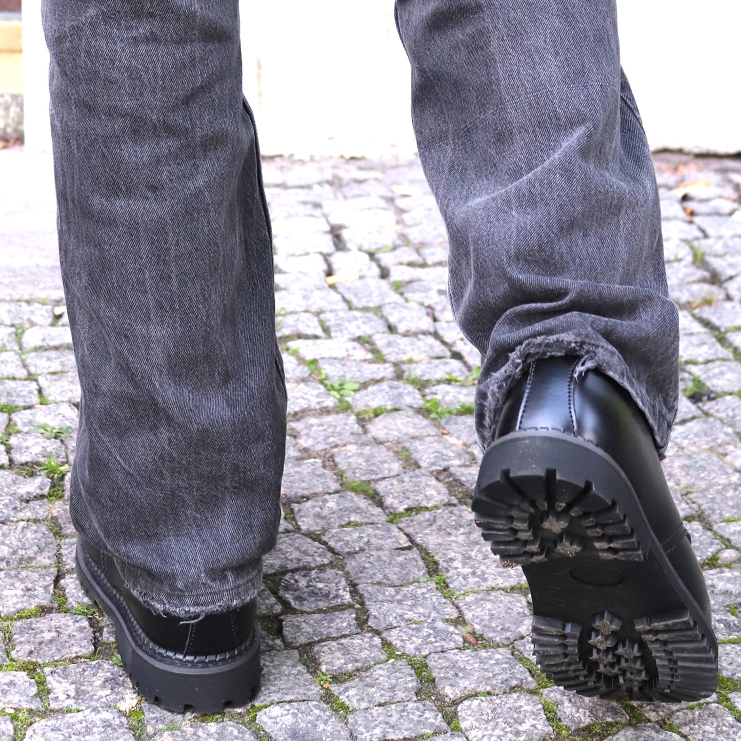 GRINDERS co.uk 3 Loch Shoes REGENT CS with Steelcap and Commando Soles (schwarz - black)