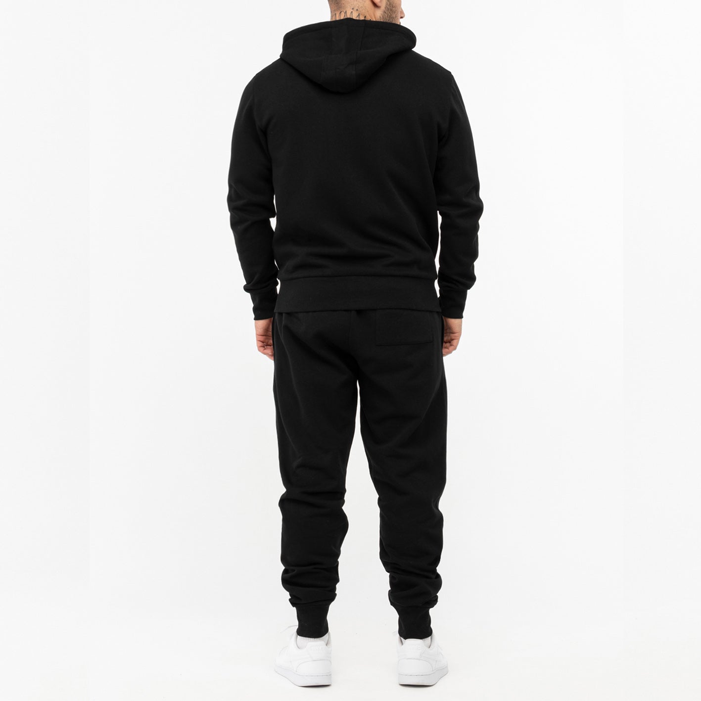 LONSDALE LONDON Trainingsanzug mit Kapuzejacke hooded tracksuit (rottingean schwarz - black)