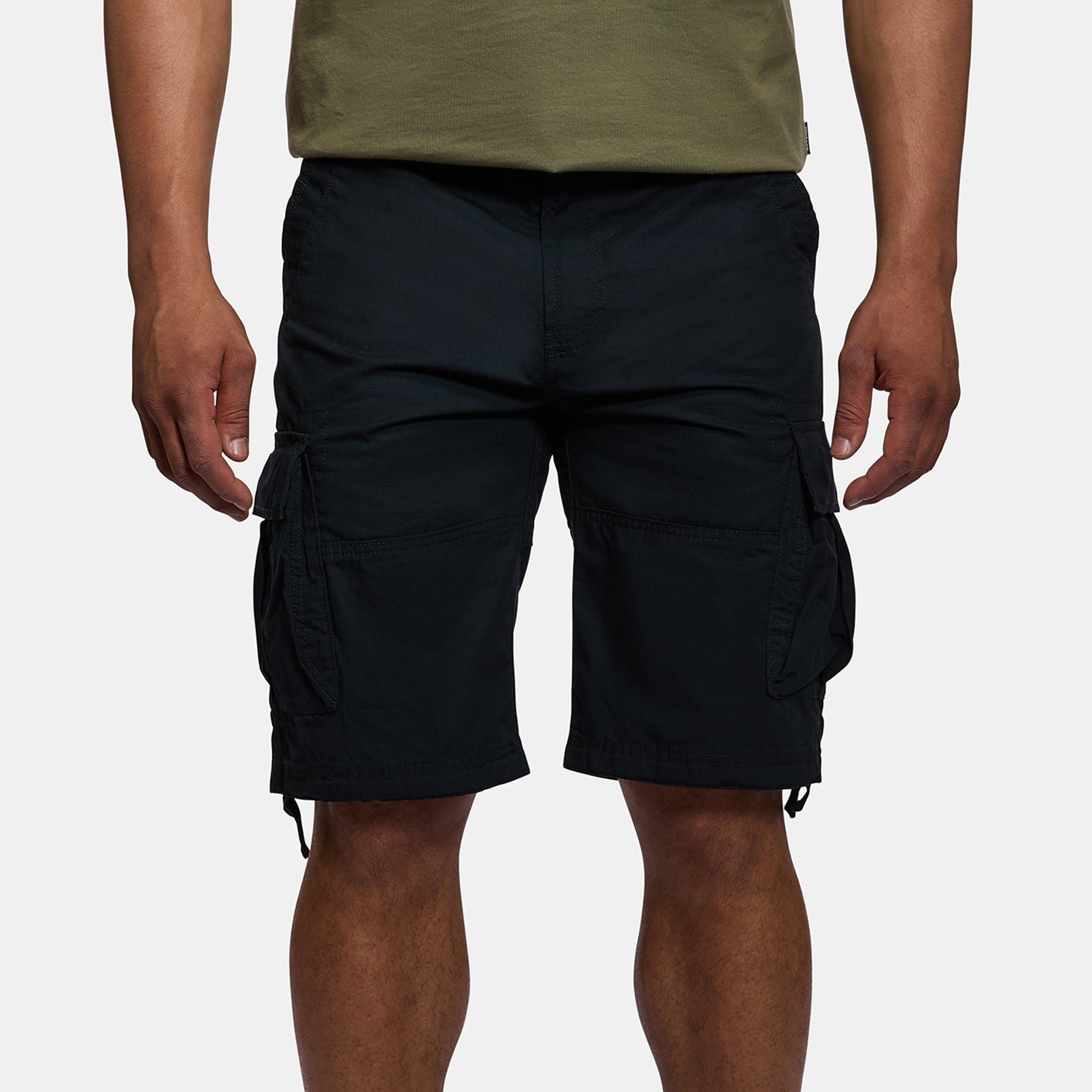 Kurze Hose - Cargo-Short aus 100 % Ripstop-Baumwolle Terrance (schwarz - black)