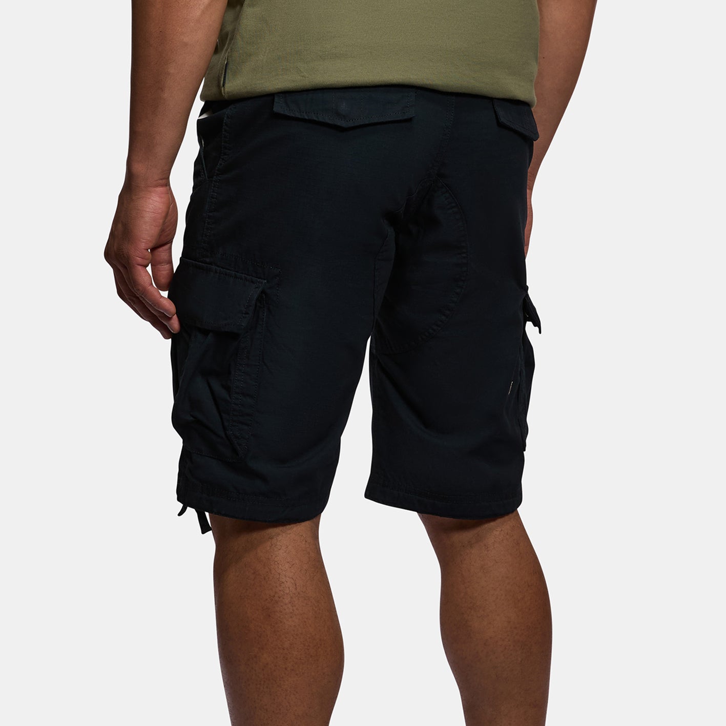 Kurze Hose - Cargo-Short aus 100 % Ripstop-Baumwolle Terrance (schwarz - black)