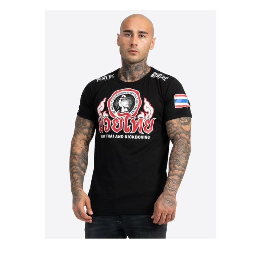 Muay Thai and Kickboxing T-Shirt (black - schwarz)
