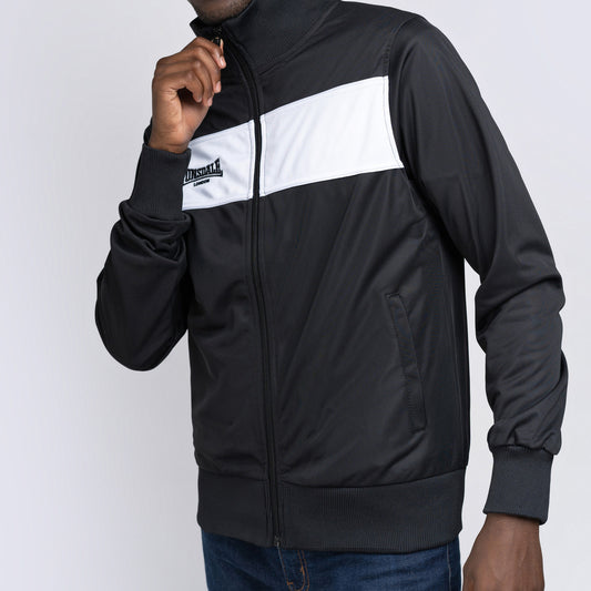 LONSDALE Trainingsjacke - Track Jacket mit farblich abgesetzten Panel (black - white)