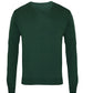 Pullover mit spitzem Ausschnitt langarm V-Neck Knitted Sweater (green - dunkelgrün)