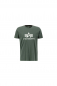 Preview: ALPHA INDUSTRIES Klassik T-Shirts, Basic T-Shirt, Alpha T-Shirt, Baumwolle/cotton (vintage green)