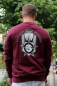 Preview: Marxismus-Hooliganismus Sweatshirt, Pullover, HOOLYWOOD Ost-Berlin, limited Edition - Orden, Made in Germany (weinrot - burgundy)