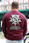 Preview: Marxismus-Hooliganismus Sweatshirt, Pullover, HOOLYWOOD Ost-Berlin, limited Edition: Hammer-Sichel-Stern, Made in Germany (weinrot - burgundy)