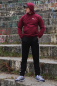 Preview: HOOLYWOOD Klassik Kapuzen Sweatshirt, Hoodie, Pullover mit Kapuze (weinrot - burgundy)