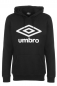 Preview: UMBRO Kapuzenpullover Hoodie Active Style Large Logo (schwarz - black)