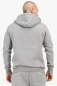 Preview: LONSDALE Kapuzensweatshirt mit zweifarbigem Flockdruck auf der Brust und einer Kängurutasche original LONSDALE London hooded sweatshirt with flock oldschool (grau melange - grey)