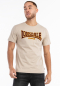 Preview: LONSDALE T-Shirt CLASSIC, Oldschool mit geflocktem LONSDALE LONDON Schriftzug (beige - sand) DEUTSCHLANDWEIT VERSANDKOSTENFREI!