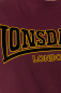 Preview: LONSDALE T-Shirt CLASSIC, Oldschool mit geflocktem LONSDALE LONDON Schriftzug (weinrot - oxblood) DEUTSCHLANDWEIT VERSANDKOSTENFREI!