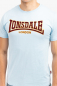 Preview: LONSDALE T-Shirt CLASSIC, Oldschool mit geflocktem LONSDALE LONDON Schriftzug (hellblau - skyblue) DEUTSCHLANDWEIT VERSANDKOSTENFREI!